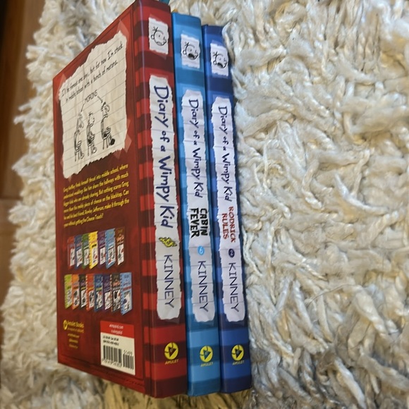 Diary of a Whimpy Kid set of 3 Pristine Books. READ ONCE!! Super clean. - Picture 8 of 10